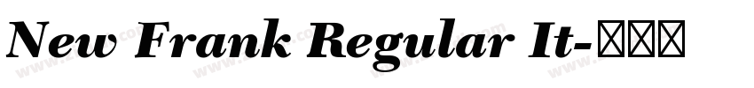 New Frank Regular It字体转换